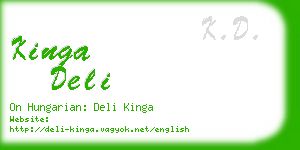kinga deli business card
